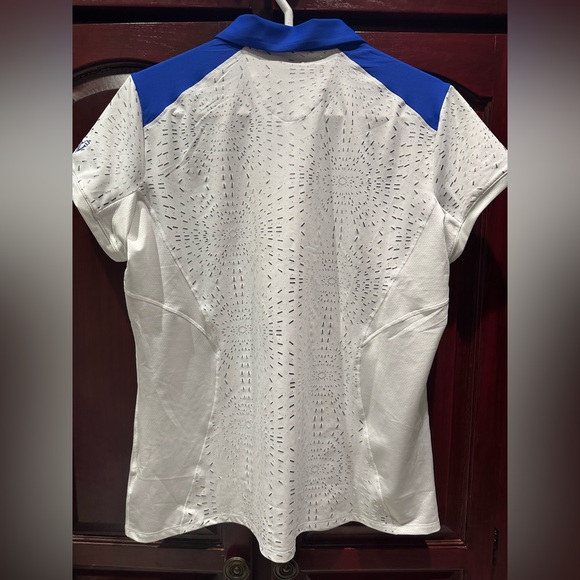 CB Drytec Women’s White + Blue Polo - Picture 2 of 4